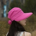 thumbnail image 6 of Women's Detachable Dome Sun Visor Hat, Fashionable Wide Brim Sun Hat with Removable Top, Adjustable Sun Protection Cap for Outdoor, Beach, Casual Daily Use and Summer Activities Pink, 6 of 6