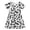 0$White216, variant on Lullu Toddler Girls Cow Print A Line Dress Casual Short Sleeve Midi Play Dress for Kids