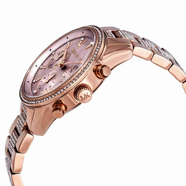 Michael Kors Ritz Pave Chronograph Crystal Ladies Watch MK6485