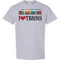 thumbnail image 3 of Inktastic I Love Trains T-Shirt, 3 of 5