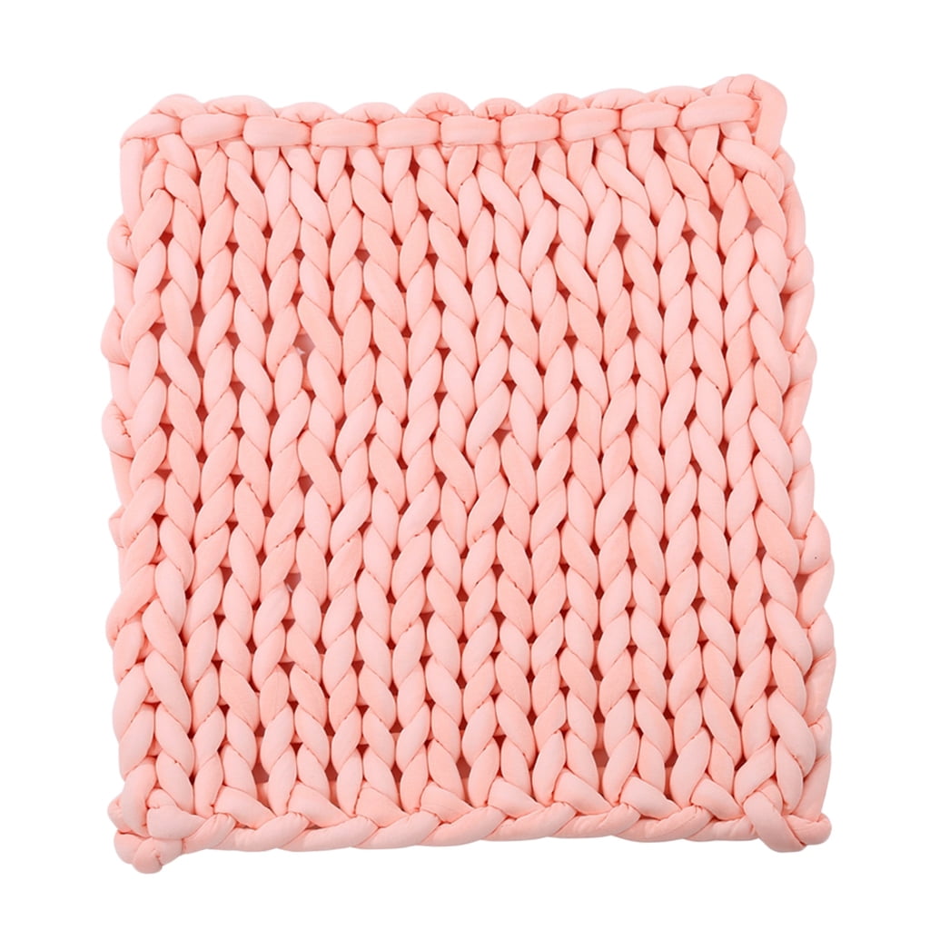 Handmade Knitted Blanket Yarn Bulky Knitting Blanket 60 x 60cm