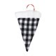 thumbnail image 2 of pstuiky Bolsa decorativa para cubiertos con diseño de sombrero navideño a cuadros, con borde blanco artificial., 2 of 6