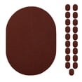 thumbnail image 1 of Furnish My Place Modern Indoor/Outdoor Commercial Solid Rust Rug, Modern Area Rug, Baby Nursery Mat, Pet-Friendly Carpet for Living Room, Playroom, Made in USA, 2' x 3' Oval - Set of 20, 1 of 6