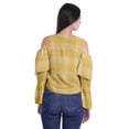 thumbnail image 4 of Moomaya Printed Casual Long Sleeve Tops Women Cold Shoulder Ruffle Sleeves Top, 4 of 4