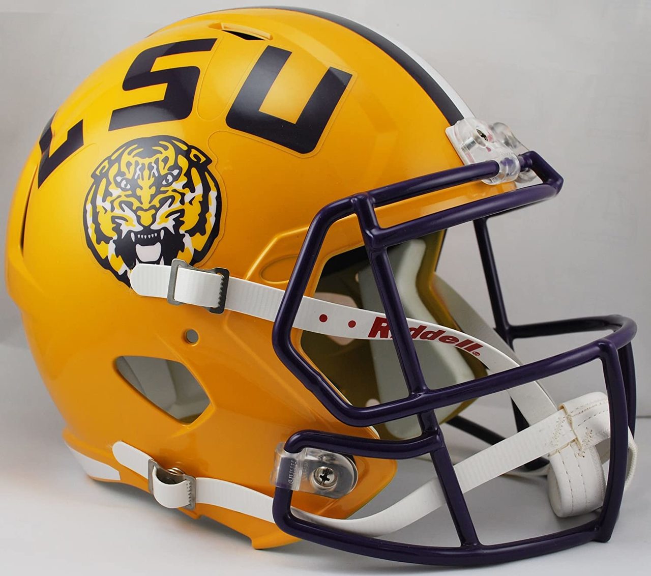LSU Tigers Yellow Replica Riddell NCAA Speed Full Size Helmet