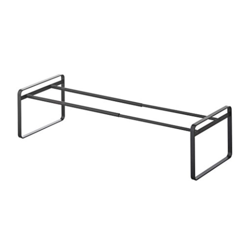 Extendable Stackable Shoe Rack In Black Finish Powder Coated