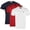 Classic Navy/White/Engine Red, variant on Mens 3-Pack Cotton Short Sleeve Crewneck T-Shirt, Black, Large