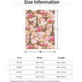 thumbnail image 2 of Paris Eiffel Tower and Flowers Throw Blanket Ultra Soft Warm All Season Decorative Fleece Blankets for Bed Chair Car Sofa Couch Bedroom 60"X50", 2 of 6