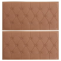 OUNONA 2pcs 3D PVC Wall Panels Self-Adhesive Peel & Stick Soft Wallpaper for TV Walls, Bedroom, Bed Headboards, Shockproof Design