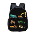 thumbnail image 1 of Cartoon Police Car Fire Engine Excavator Print Backpack Children Truck Kindergarten Bags Toddler Diaper Book Bag Schoolbags, 1 of 4