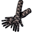 thumbnail image 2 of Lace Gloves for Women, Tea Party Long Elegant Opera Lace Gloves Costume Floral Pattern Arm Elbow Length, 2 of 5