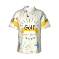 thumbnail image 1 of Balery Golf Icons And Golfer Camisas hawaianas de manga corta para hombre, camisas playeras de corte holgado, camisas de vacaciones con botones,X-Large, 1 of 7
