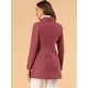 thumbnail image 5 of Abrigo Largo De Invierno Con Cuello Peter Pan Y Doble Botonadura Para Mujer Rosa oscuro M, 5 of 6