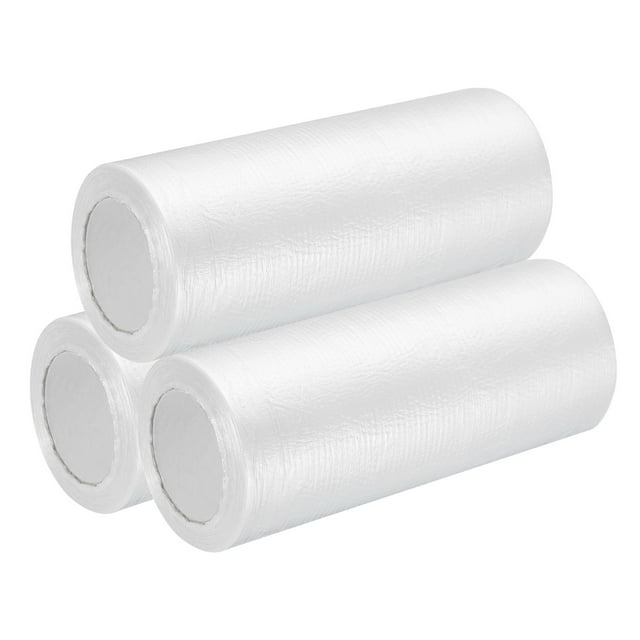 3 Rouleaux de Toile Antichute en Plastique 6 x 52 Pi, Film Protecteur Imperméable pour Masquer Ou Protéger les Meubles, Planchers
