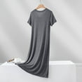 thumbnail image 3 of Mgmyaa Women's Casaul Dress V-Neck T-Shirt Dress Short Sleeve Lounge Loose Casual Summer Tunic Midi Dress, 3 of 5