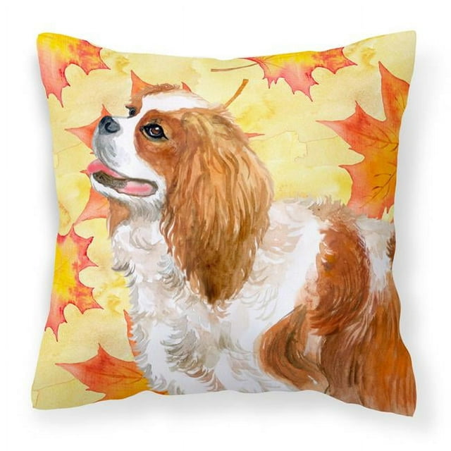 Carolines Treasures BB9924PW1414 Cavalier Spaniel Coussin Décoratif en Tissu Automne