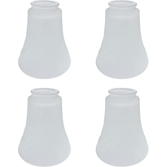 Aspen Creative 23126-4 Transitional Frosted Ceiling Fan Replacement Glass Shade.2-1/8"Fitter,4-5/8"Diameter x 4-5/8"Height.4 Pack