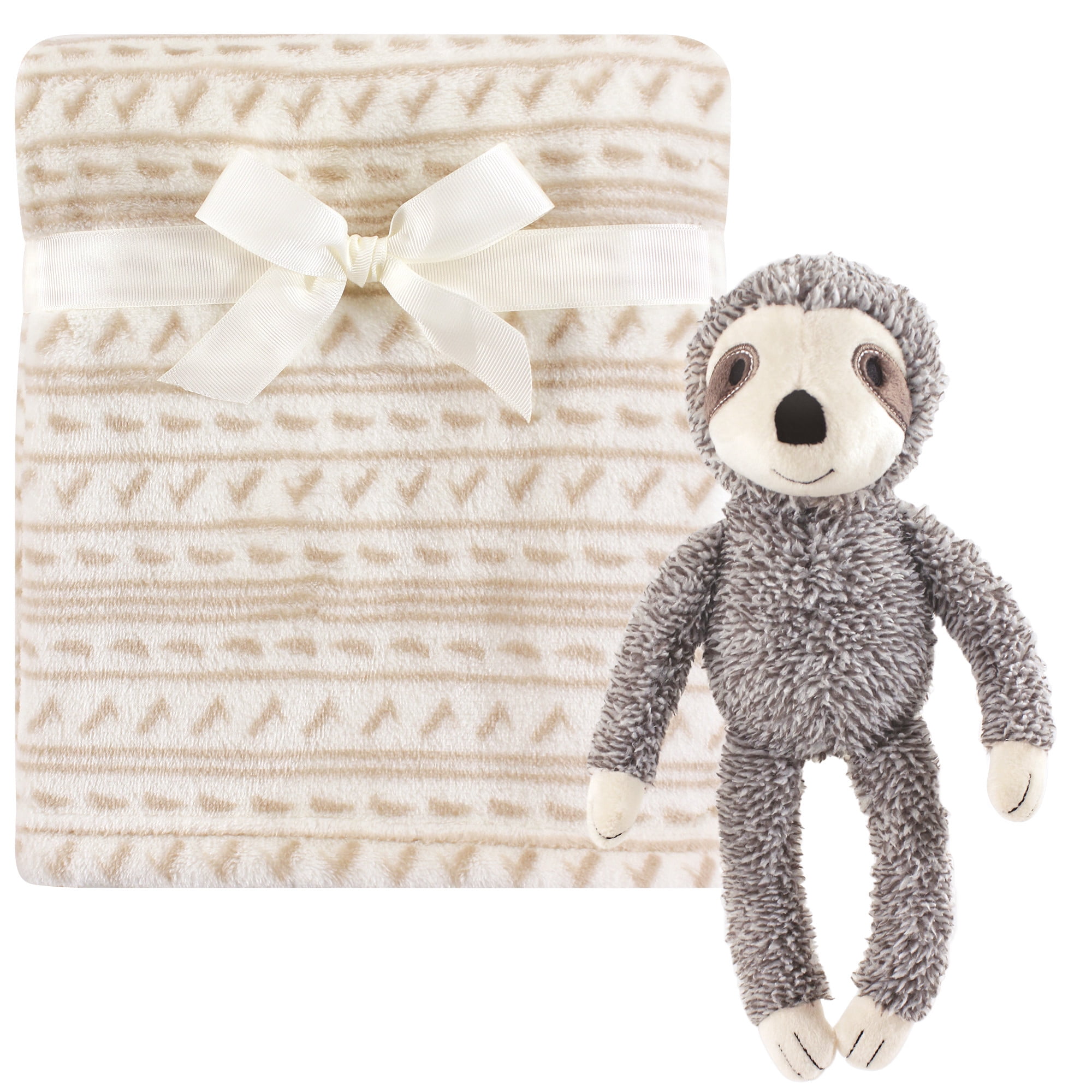 Hudson Baby Boy and Girl Plush Blanket with Plush Toy Set, Sloth - Walmart.com - Walmart.com