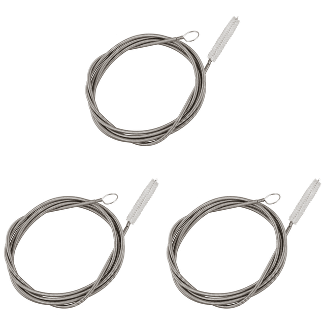 3 Pcs 1.5M Inlet and Outlet Pipe Cleaning Spring Brush Long Brush Beer Barrel Fermentation Tank Tube Hose Cleaner