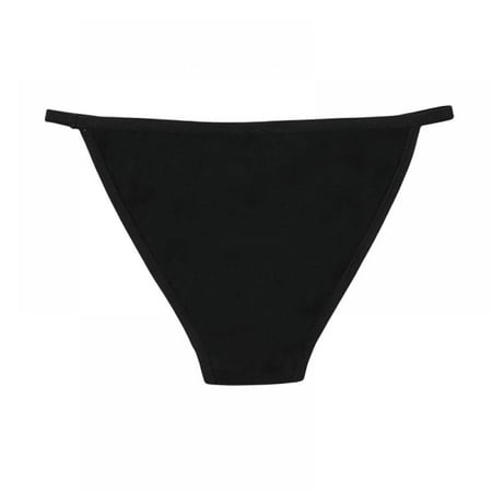 

Women Thongs Low Waist Briefs Cotton Underpants Solid Color Briefs Comfortable Thong Bikini Underwear