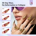 thumbnail image 4 of SAVILAND Non Sticky Solid Builder Nail Gel: Gold Silver Metallic 3D Nail Gel No Wipe Sculpting Gel for Nail Art Easy Sculpting Molding Gel with Nail Powder, 4 of 10