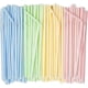 thumbnail image 1 of 500 Pack Flexible Disposable Plastic Drinking Straws - 9.4" High - Assorted Colors Striped, 1 of 5