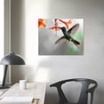 thumbnail image 4 of Nawypu  Canvas Wall Art Hummingbird with Flowers Painting Black and White Birds Picture Prints Modern Artwork for Home Bedroom Bathroom Wall Decor Framed Stretched, 4 of 5