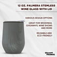 thumbnail image 3 of Palmera Stemless Wine Tumblers with Lids 12 oz. Set of 6, Bulk Pack - Perfect for Wine, Cocktails, Other Hot & Cold Beverages - Rustic Grey, 3 of 5