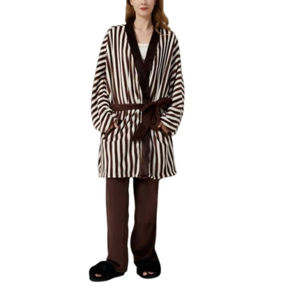 Womens Pajamas Set,Casual Solid Color Hooded Ear Pocket Warm Long Sleeved Top Flannel Long Pants Nightgown Home Suits,Womens Pajama Set