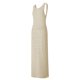 thumbnail image 2 of VISgogo Vestido largo informal para mujer, color sólido, sin mangas, sin espalda, ahuecado, vestido transparente VISgogo  moda, 2 of 9