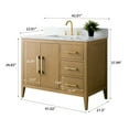 thumbnail image 6 of Vanity Art 42" Single Sink Bathroom Vanity Cabinet with Ceramic Countertop, 6 of 10