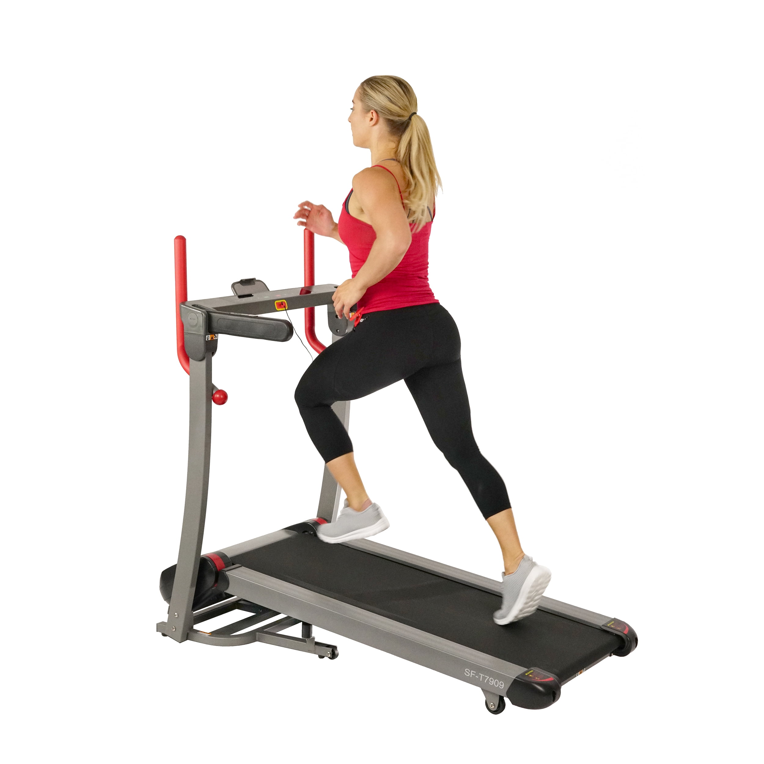 Sunny Health & Fitness Incline Treadmill with Bluetooth Speakers and