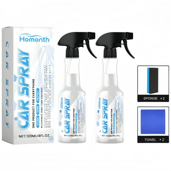 Car Spray, Upgraded Car Spray,Quick Spray & Wipe All Purpose Waterless Detailer, Better Than Any Car Detailing Kit - Clean, Shine, Protect Paint, Glass, Wheels, And Trim Without Pre-Washing