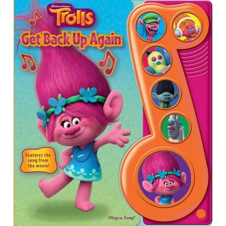 DreamWorks Trolls - Get Back Up Again Little Music Note Sound Book - Play-a-Song - PI Kids