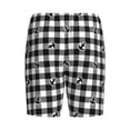 thumbnail image 4 of Picia Black Tartan Plaid Pajama Shorts for Men, Men's Pajama Bottoms, Sleepwear,Short Pajama Pants-Small, 4 of 9