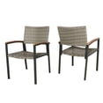 thumbnail image 2 of Retro Patio Chair for Outdoor Dining | Relaxing with Family Outside | Rattan and Aluminum Combination | Overcomes Uncomfortable Seating Angles, 2 of 6
