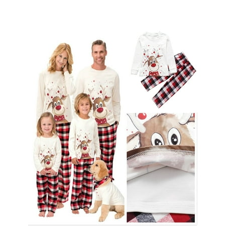 

ZIYIXIN Christmas Pjs for Family Matching Christmas Pjs for Adults Kids Baby Dog Holiday Xmas Sleepwear Set