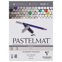 Clairefontaine Pastelmat Pad - 12" x 15-1/2", White, 12 Sheets