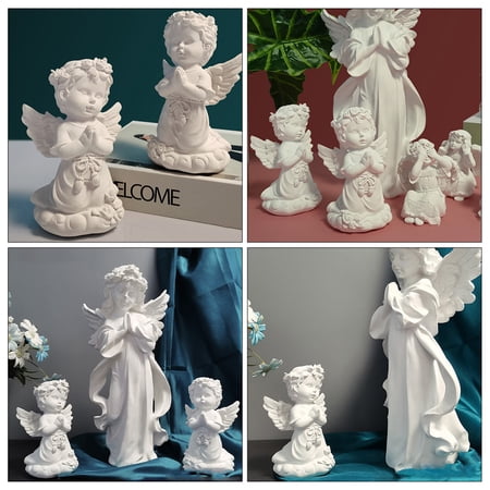 MLINS Angel Figurine Resin Statue Decorative Desktop Collectible Home Decoration
