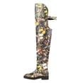 thumbnail image 2 of YDN Women Round Toe Thigh High Boots Low Chunky Platform Heels Buckle Strap Cutout Over the Knee Tall Boot Daily Fashion Dressy Shoes Size 6 Butterfly, 2 of 4