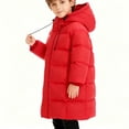 thumbnail image 4 of RXMEKW Winter Jackets for Girls, Solid Color Thick Hooded Warm Mid to Long Down Jacket, 4 of 6