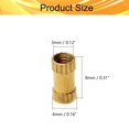 thumbnail image 2 of HUGFEGWE M3x8mm Female Thread Knurled Nuts Hx4mm OD Brass Threaded Insert Embedment Nuts Hydraulic Welded Joint Injection Molding Assortment Kit for 3D Printing Injection Molding 30PCS CJB91-25011, 2 of 7