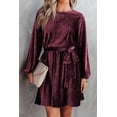 thumbnail image 1 of a.Jesdani Sizzling Red Velvet Mini Dress | Knot Detail | Trendy Fit, 1 of 8