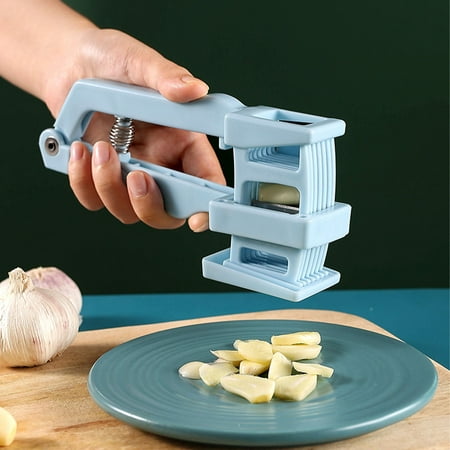 

Seroniy Garlic Slicer Manual Presser Plastic Handle Crushing Press Squeeze Kitchen Ginger Chopper Squeezer Slicing Cooking Crusher Blue