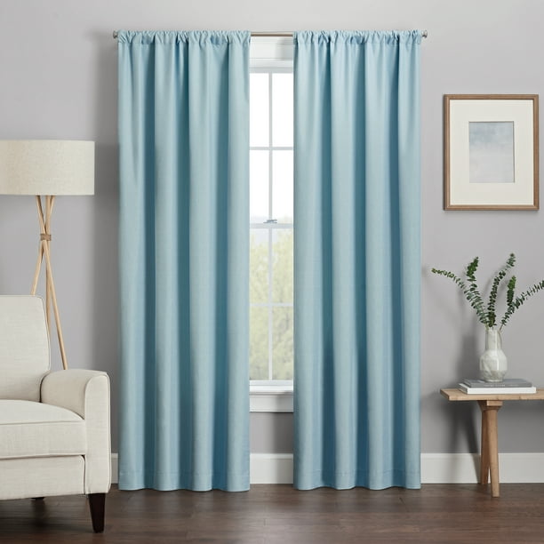 Eclipse Kendall Solid Blackout Rod Pocket Energy-Efficient Curtain ...
