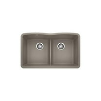 BLANCO DIAMOND Equal Double Low Divide Undermount - Truffle