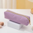 thumbnail image 6 of 1 Pc Corduroy Pencil Pouch, Aesthetic Pencil Box, Zipper Pen Bag, Cute Stationery Organizer, Multipurpose Storage Pouch, Portable Pencil Bag, Soft Fabric Carry Case, Travel Brush Pouch, 6 of 6
