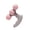 Pink, variant on Yihuala Silicone Massage Roller Handheld Massager 6 Rollers Design for Effective Muscle Relief Light Weight Pilates Fitness Tool
