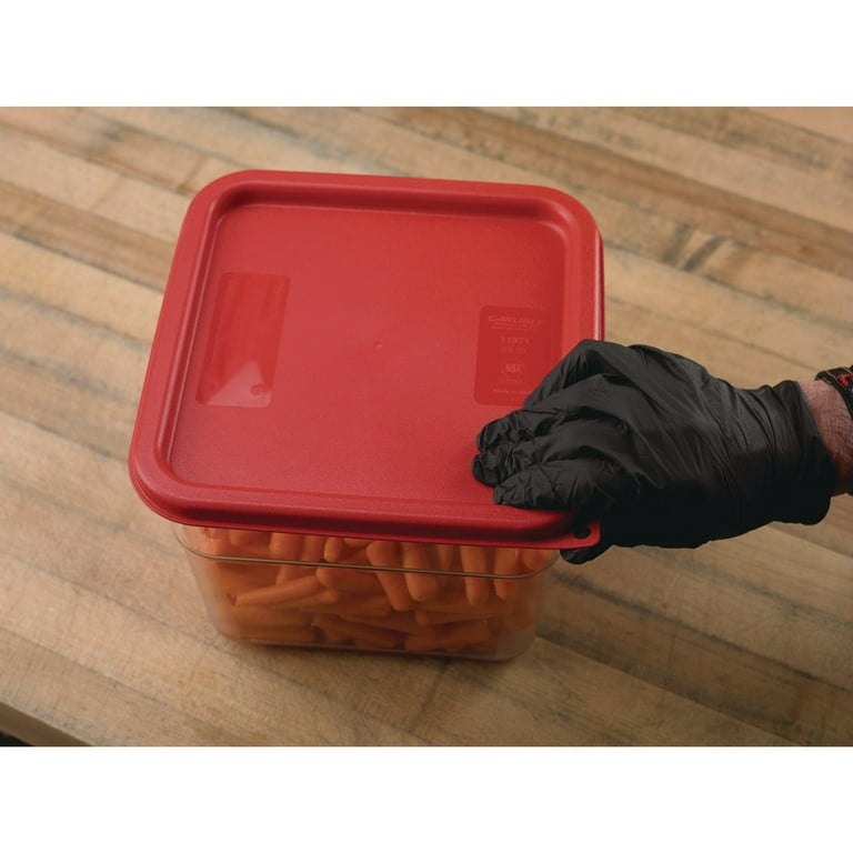 Squares Food Storage Container Lid, 9 x 9 x 0.63, Red, Plastic Squares Food Storage Container Lid, 9 x 9 x 0.63, Red, Plastic
