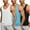 Black/White/Blue, variant on 3 Pack Men's Casual Tank Tops Cotton O-neck Lightweight Comfort sleeveless T-Shirts